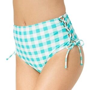 NWT California Waves High Waisted Bikini Bottom Lg